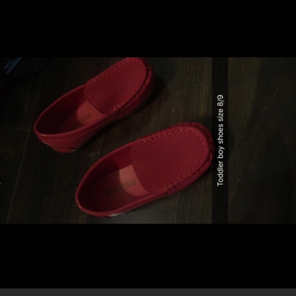 Red slip on shoe, Toddler boy